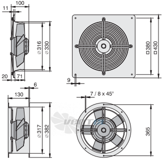 Rosenberg DR 350-4 - описание, технические характеристики, графики